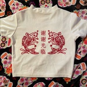 Koi Fish Crop Top